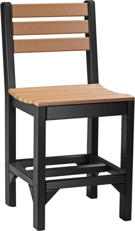 Cedar and Black New Guinea Outdoor Bar Chair