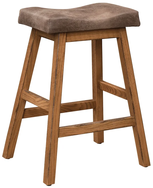 Bar Stool with Leather Seat