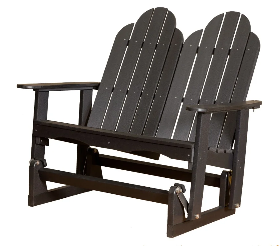 Black Odessa Double Adirondack Glider