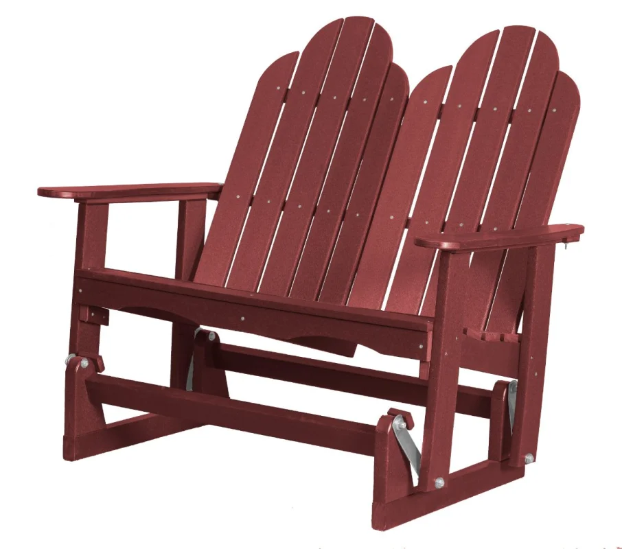 Cherry Wood Odessa Double Adirondack Glider