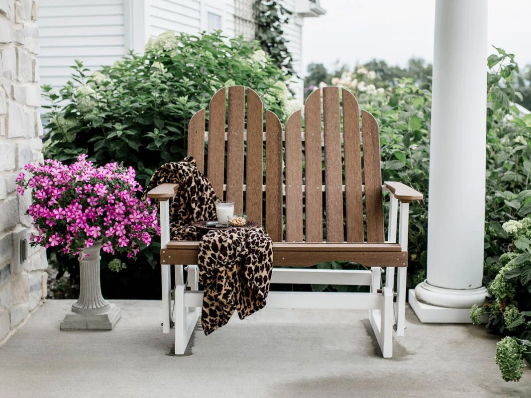 Antique Mahogany and White Glider