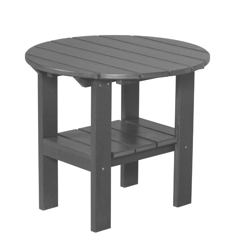 Dark Gray Odessa Round Outdoor Side Table