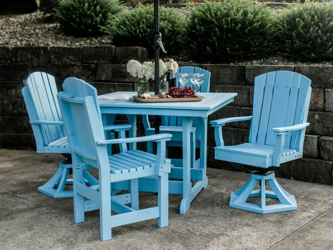 Powder Blue Outdoor Dining Set