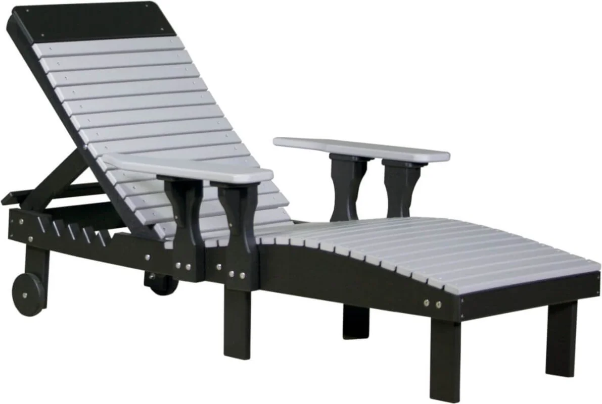 Dove Gray and Black Pigeon Point Poly Lounge Chair
