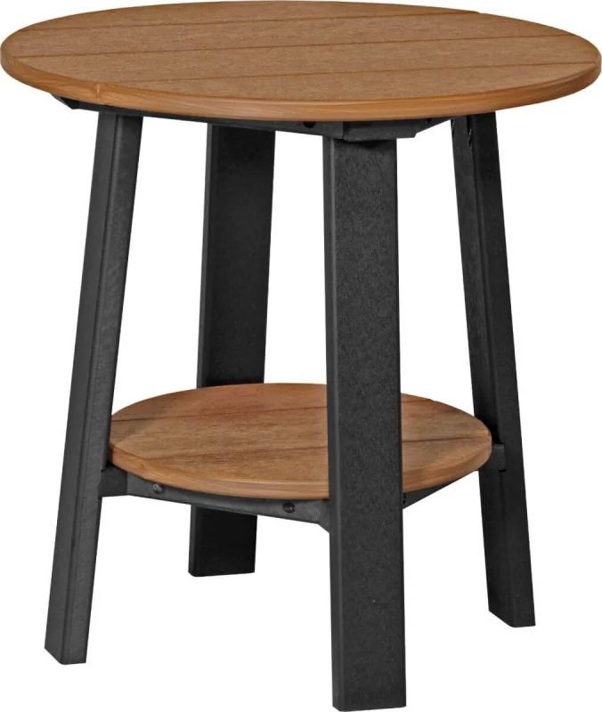Antique Mahogany and Black Rockaway Outdoor Side Table