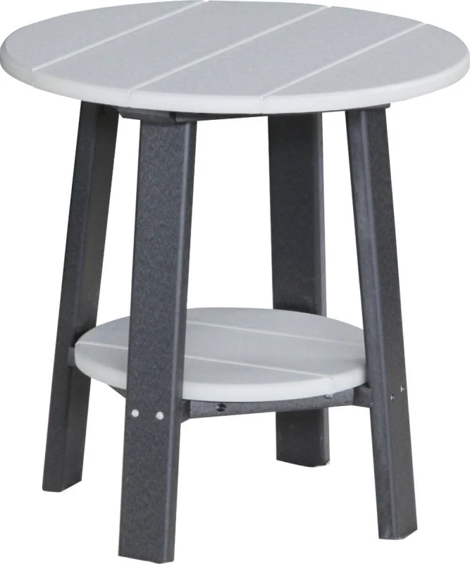 Dove Gray and Black Rockaway Outdoor Side Table