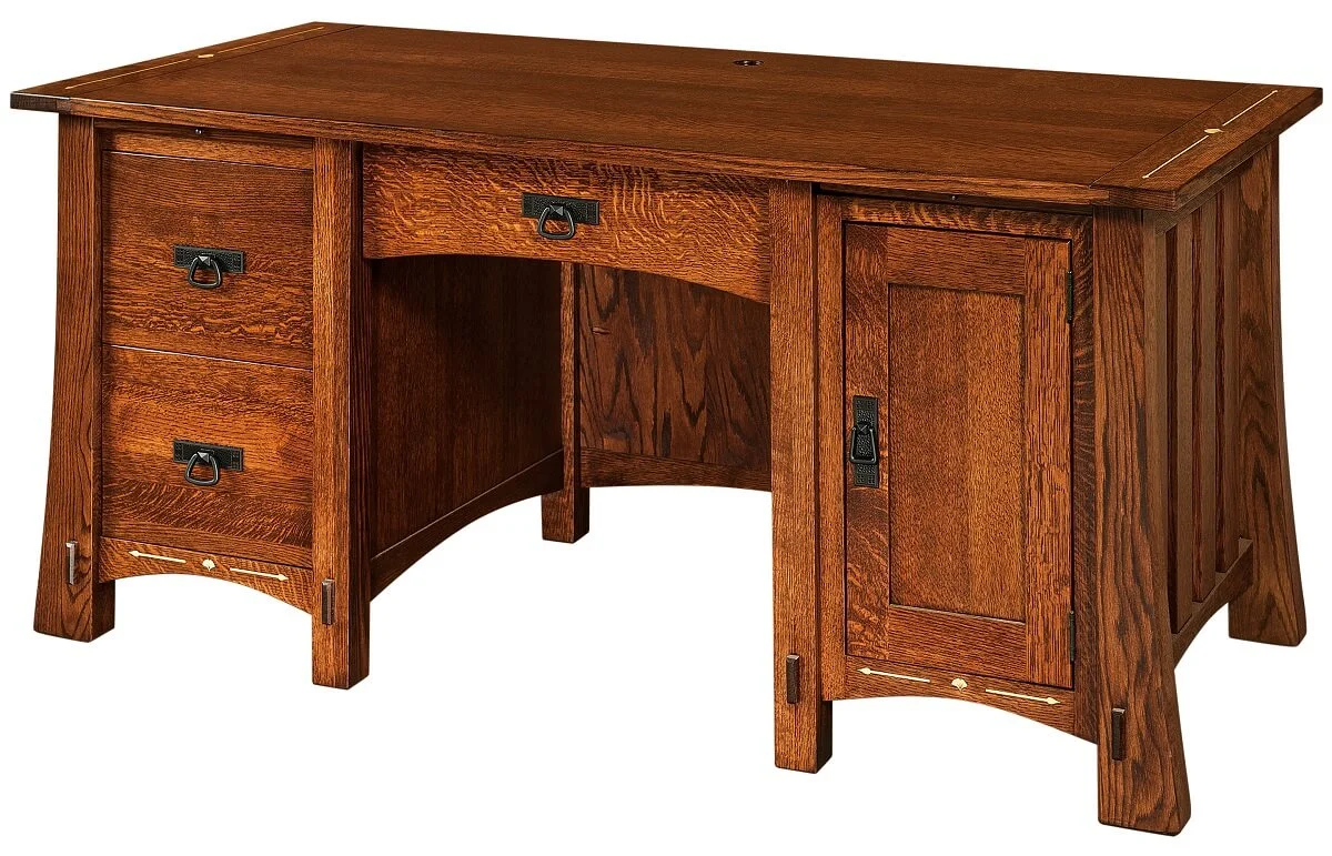 Quartersawn White Oak Computer Desk