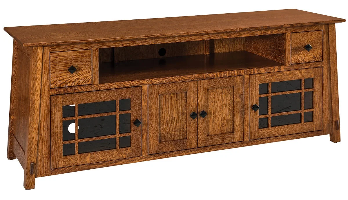 Arts and Crafts Wood TV Stand