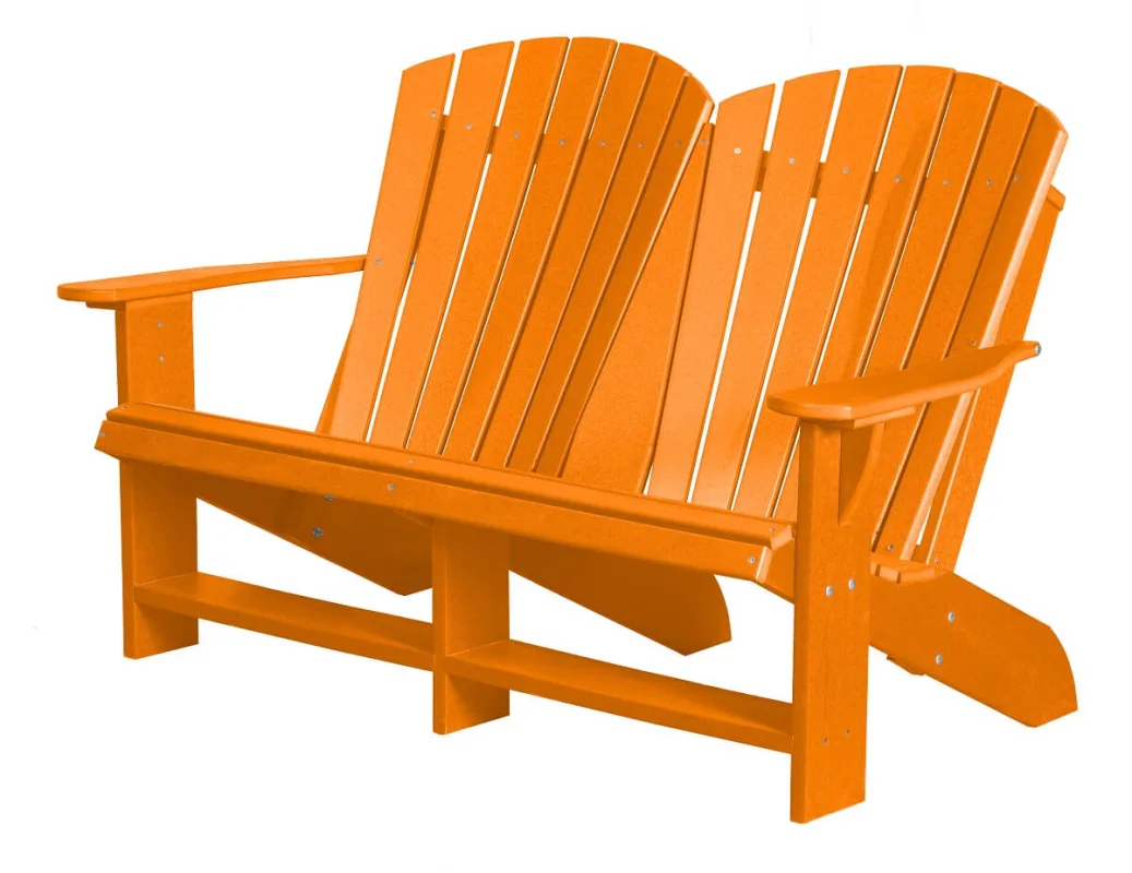 Bright Orange Sidra Double Adirondack