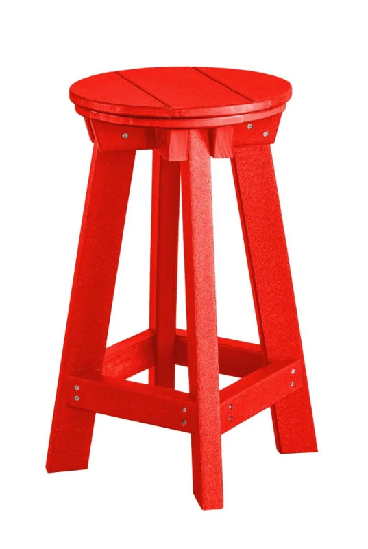 Bright Red Sidra Outdoor Bar Stool