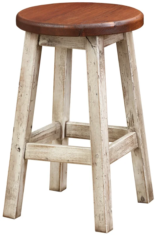 Skowhegan Reclaimed Round Barstool