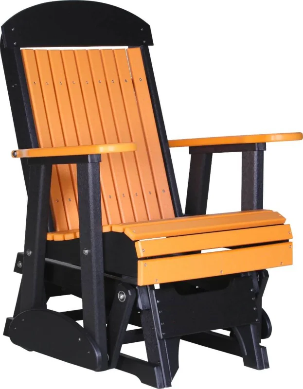 Tangerine and Black Stockton Outdoor Glider