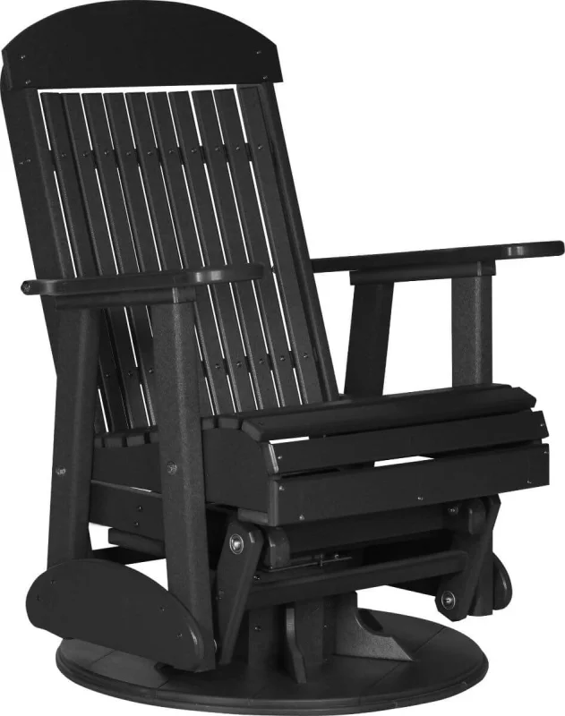 Black Stockton Outdoor Swivel Glider
