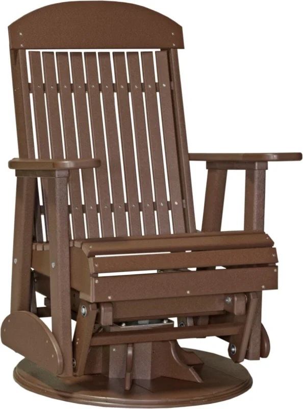 Chestnut Brown Stockton Outdoor Swivel Glider