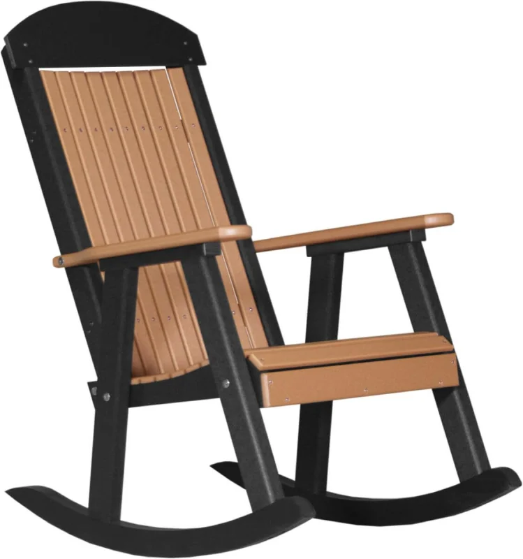 Cedar and Black Stockton Porch Rocker