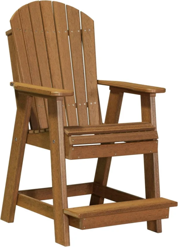 Antique Mahogany Tahiti Adirondack Balcony Chair