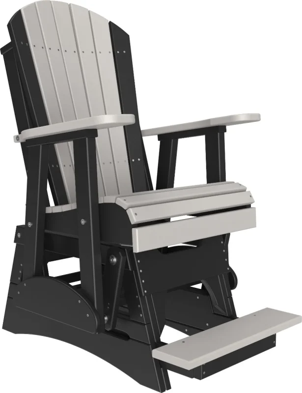 Dove Gray and Black Tahiti Balcony Glider