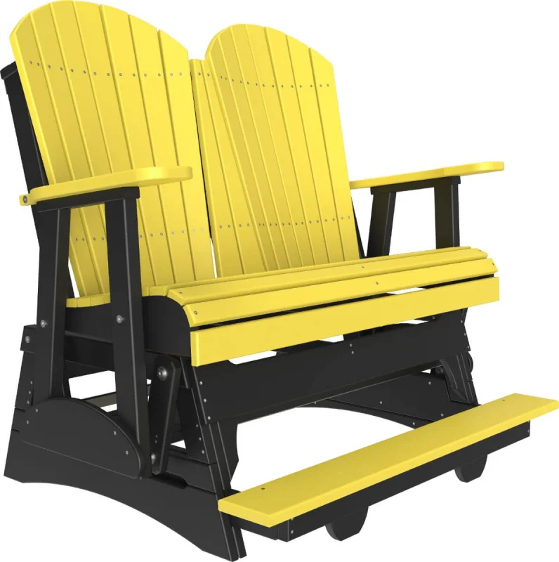 Yellow and Black Tahiti Loveseat Balcony Glider