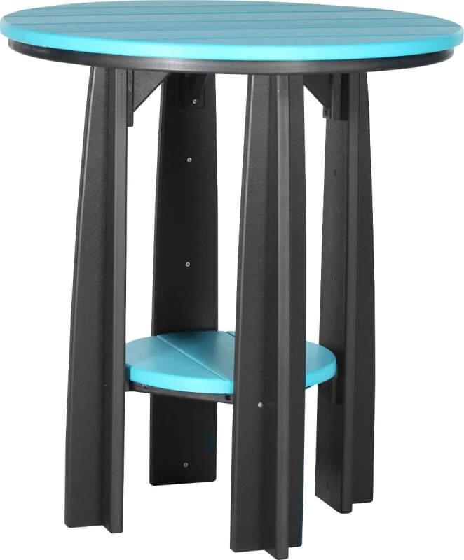 Aruba Blue and Black Tahiti Balcony Table
