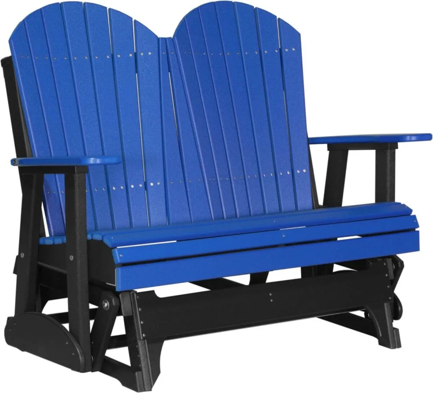 Blue and Black Tahiti Loveseat Patio Glider