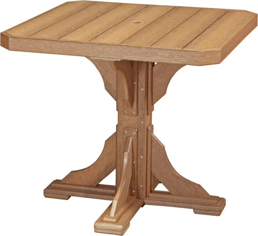Antique Mahogany Tahiti Outdoor Bar Table
