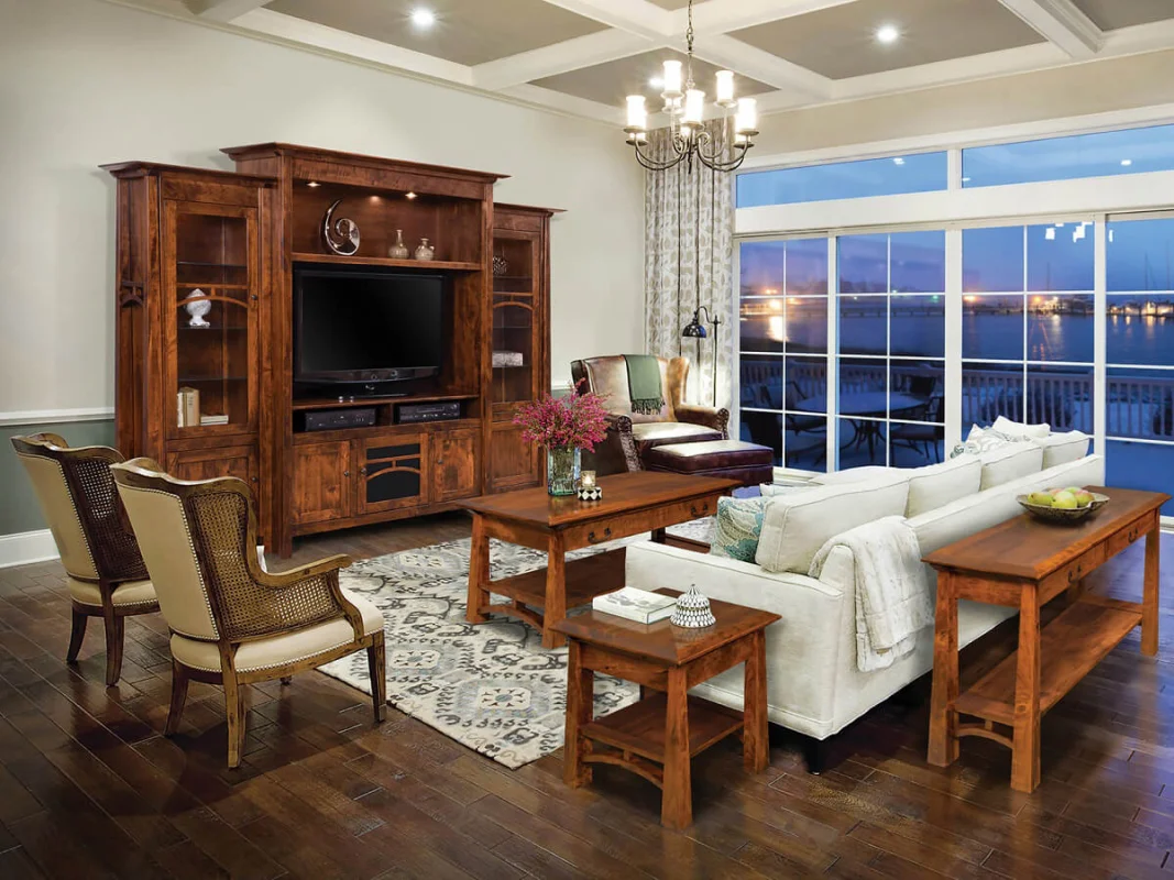 Rustic Cherry Living Room Furniture