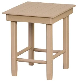 Tecopa Outdoor Accent Table in Chocolate Poly