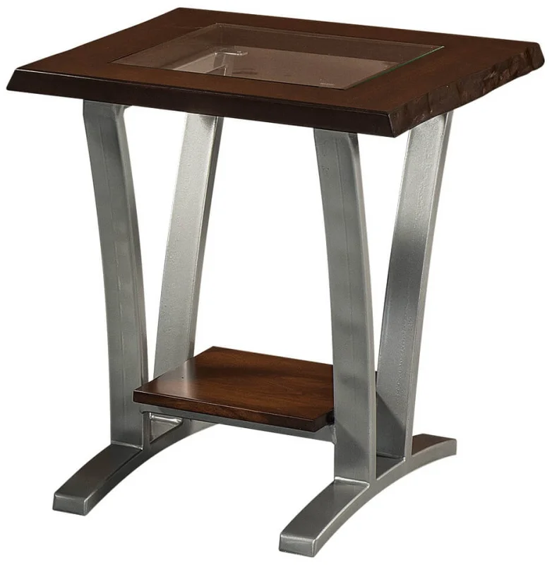 Rustic Cherry Live Edge End Table