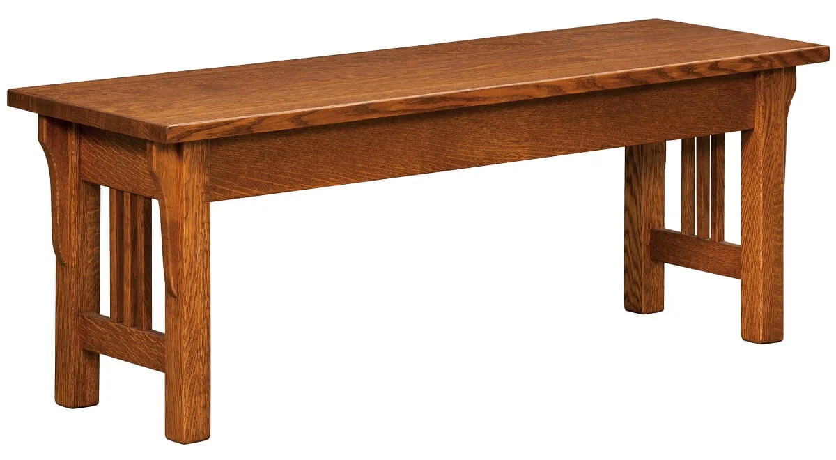 Zaynah Bench in Quartersawn Oak