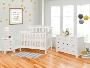 Cossette Baby Room Collection in painted Brown Maple