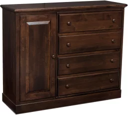 Geneva Wardrobe stained in Venezuelan Chocolate on Brown Maple