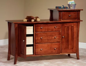 West Village Changing Table Open in Christmas Cloves