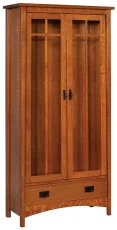 Mission Bookcase with Doors