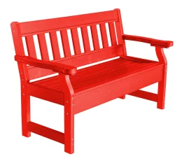 Bright Red Aden Garden Bench