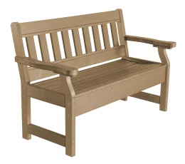 Weathered Wood Aden Garden Bench