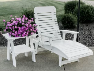 Outdoor Chaise and Sidra End Table