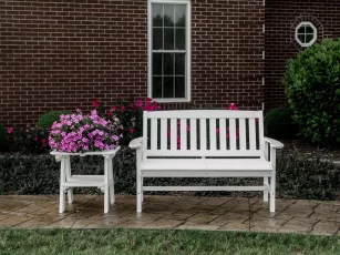 Poly Lumber Bench and Odessa Side Table