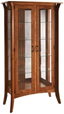 Rustic Cherry Curio Cabinet