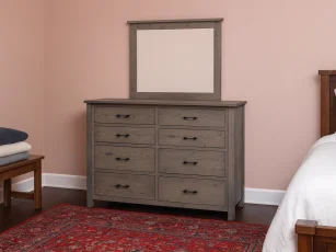 Bald Knob 8-Drawer Mirrored Dresser