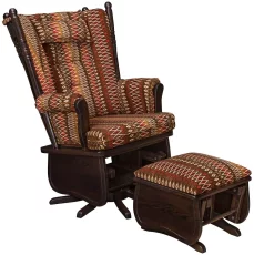 Classic Living Room Glider and Ottoman