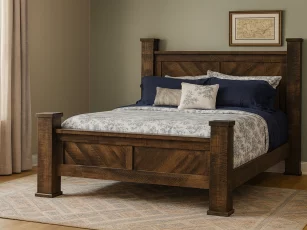Rough Sawn Maple Bed Frame