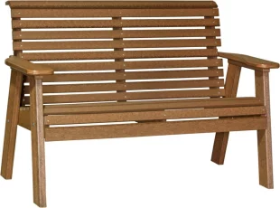 Antique Mahogany Cape Lookout Patio Bench