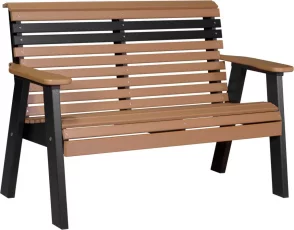 Cedar and Black Cape Lookout Patio Bench