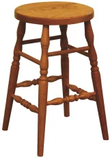 Backless Barstool in Oak