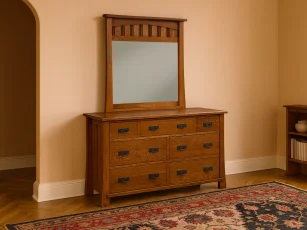 Casco Slatted Mirror Dresser