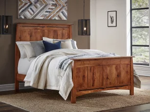 Hickory Paneled Bed Frame