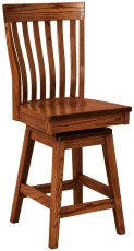 Clyde Hill Swivel Bar Chair in Oak