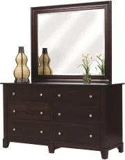 Darien 6-Drawer Low Dresser with Mirror