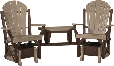 Amish Poly Lumber Glider Settee