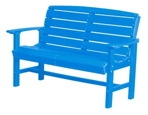 Blue Green Bay Outdoor Bench